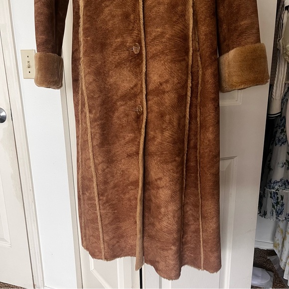 Vintage Full Length Faux Fur Coat - Picture 4 of 15
